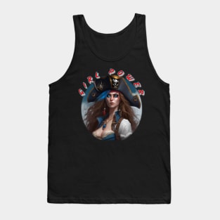 Girl power, stunning blue eyed pirate girl Tank Top